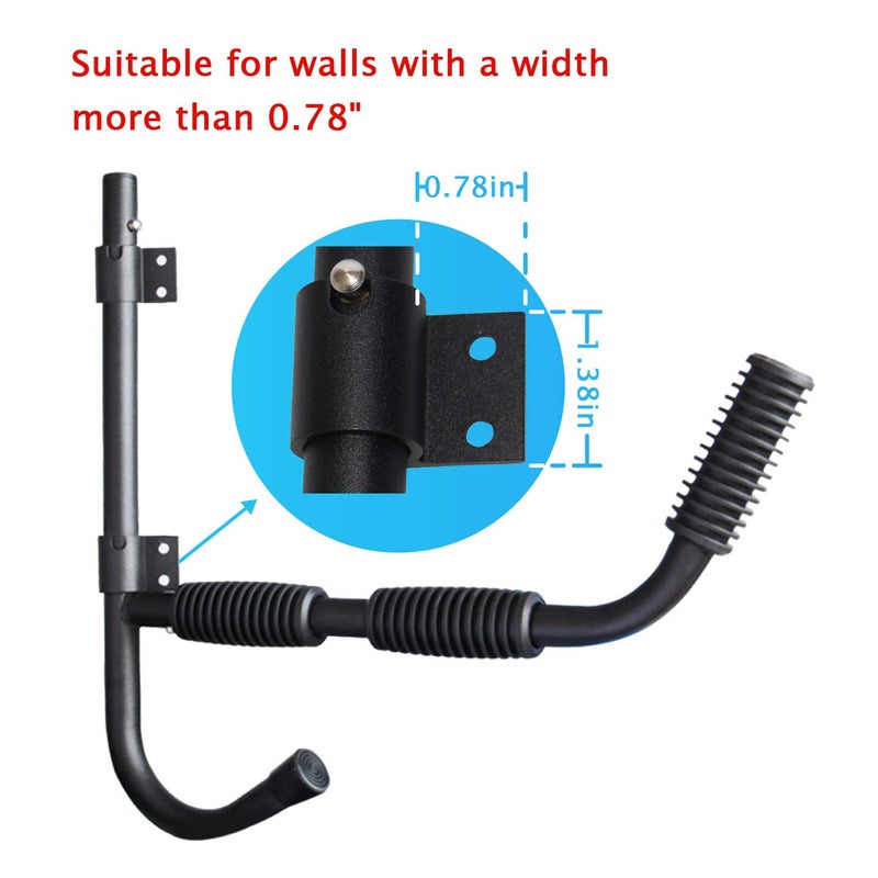 ASMSW Kayak Storage Rack Wall Hanger Canoe Wall Mount Hooks for Sup Canoe Paddle Boards Heavy Duty Steel Storage Hooks 80LBS Capacity (Suitable for Normal Kayak) - Image 2